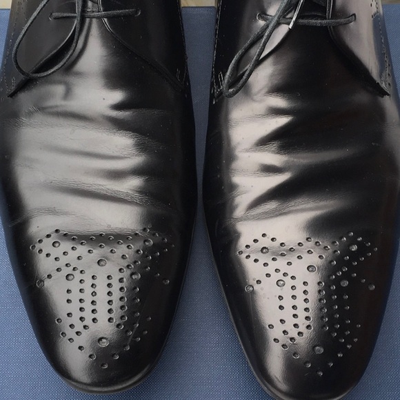 Louis Vuitton Men’s Lace Up Black Patent Leather Derby’s - Picture 8 of 11